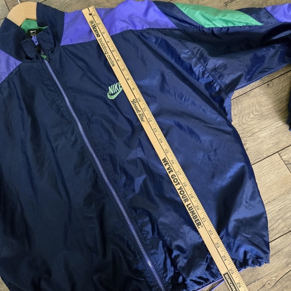 Vintage Navy and Purple Nike Medium Men's Windbreaker Jacket Rn#56323 - Picture 4 of 13
